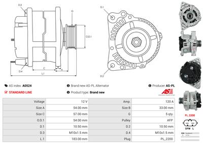 AS-PL A0524 EAN: 5902129037606.