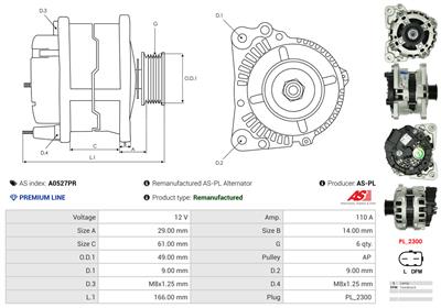 AS-PL A0527PR EAN: 5902129087670.