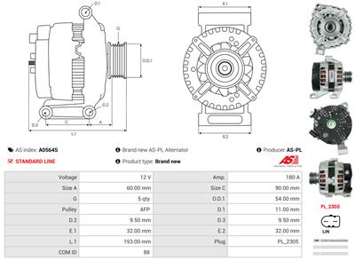 AS-PL A0564S EAN: 5902129098881.
