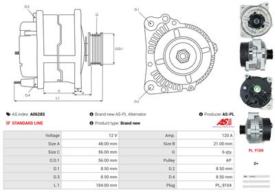 AS-PL A0628S EAN: 5902129079590.