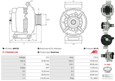 AS-PL A0676S EAN: 5902129095323.