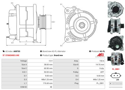 AS-PL A0875S EAN: 5902129184317.