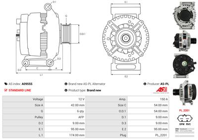 AS-PL A0955S EAN: 5902129227922.