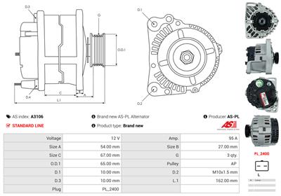 AS-PL A3106 EAN: 5901259404739.