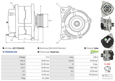 AS-PL A3117(VALEO) EAN: 5901259445336.