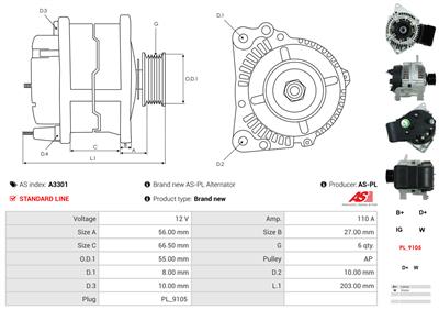 AS-PL A3301 EAN: 5902129021704.