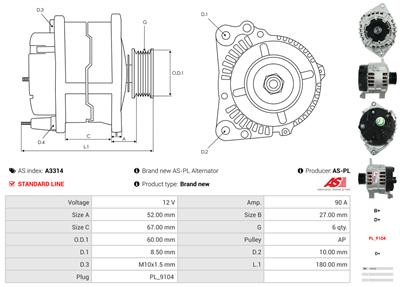 AS-PL A3314 EAN: 5901259434989.