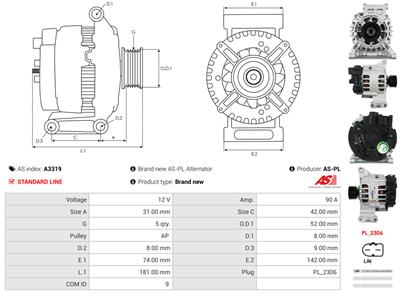 AS-PL A3319 EAN: 5902129027775.