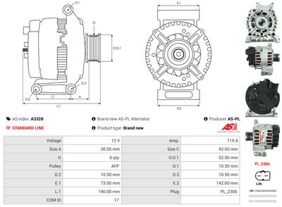 AS-PL A3328 EAN: 5902129029007.