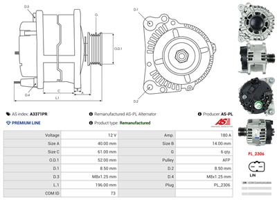 AS-PL A3371PR EAN: 5902129057697.