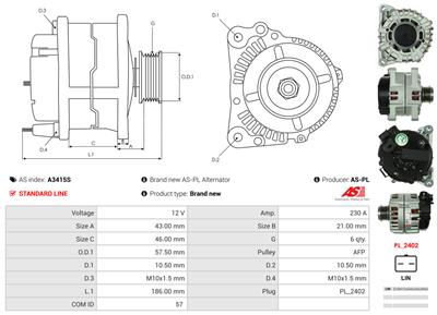 AS-PL A3415S EAN: 5902129095316.