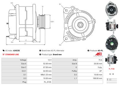 AS-PL A3423S EAN: 5902129106791.