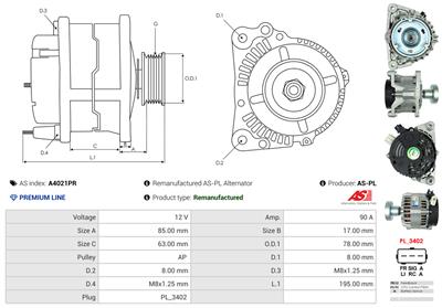AS-PL A4021PR EAN: 5902129031192.