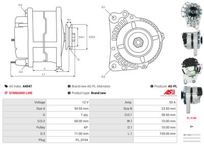 AS-PL A4047 EAN: 5901259405385.