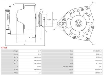AS-PL A5018 EAN: 5901259406016.