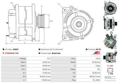 AS-PL A5023 EAN: 5901259406078.
