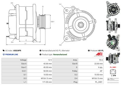 AS-PL A5024PR EAN: 5902129120155.
