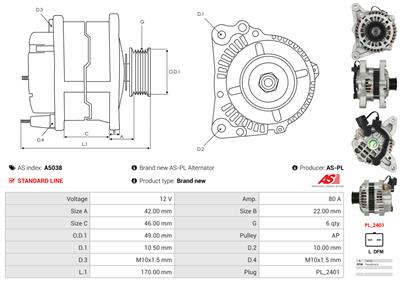 AS-PL A5038 EAN: 5901259443677.