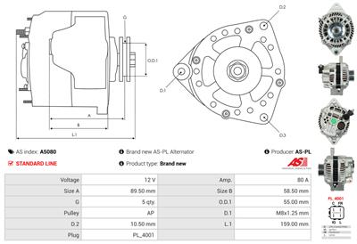 AS-PL A5080 EAN: 5901259489613.