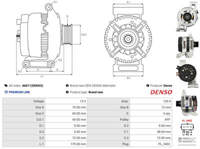 AS-PL A6011(DENSO) EAN: 5901259458121.