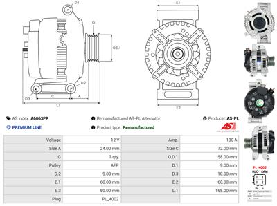 AS-PL A6063PR EAN: 5902129104872.
