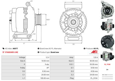 AS-PL A6077 EAN: 5902129030058.