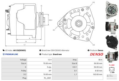 AS-PL A6129(DENSO) EAN: 5901259466898.