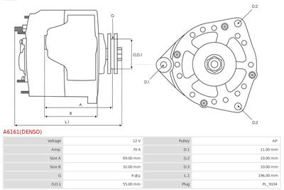 AS-PL A6161(DENSO) EAN: 5901259478754.