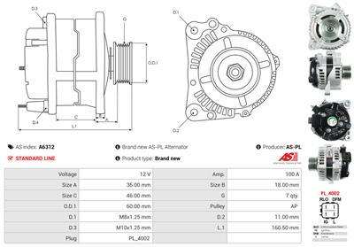 AS-PL A6312 EAN: 5902129012245.