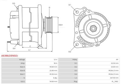 AS-PL A6386(DENSO) EAN: 5902129059523.