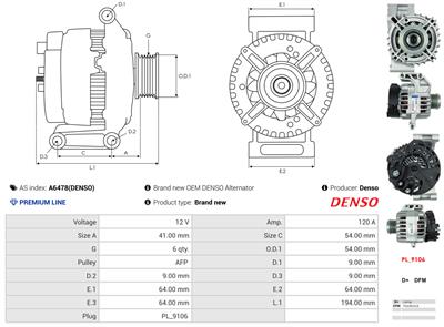 AS-PL A6478(DENSO) EAN: 5902129077046.