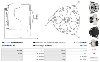 AS-PL A9148(LETRIKA) EAN: 5902129008675.