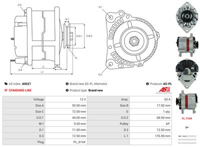 AS-PL A9221 EAN: 5902129033622.