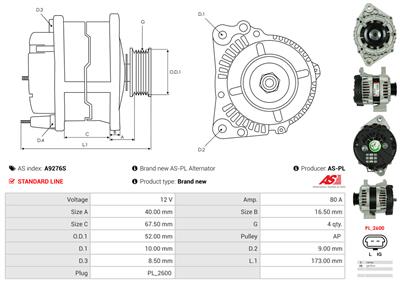 AS-PL A9276S EAN: 5902129094319.
