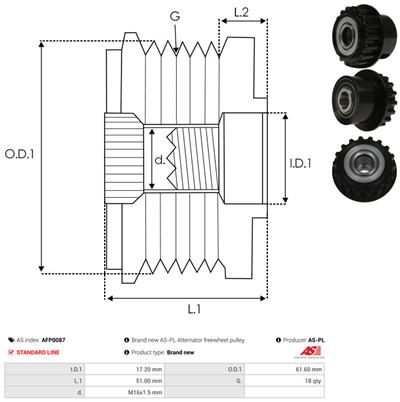 AS-PL AFP0087 EAN: 5902129034896.