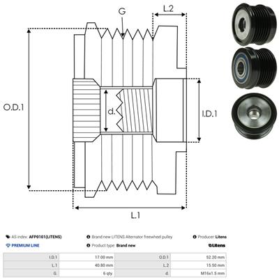 AS-PL AFP0101(LITENS) EAN: 5902129092759.
