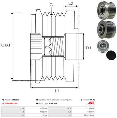 AS-PL AFP3037 EAN: 5902129016786.