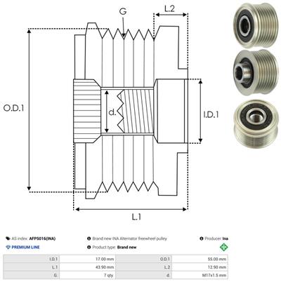 AS-PL AFP5016(INA) EAN: 5901259483567.