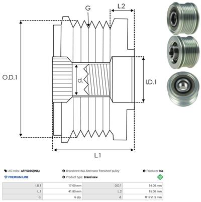 AS-PL AFP5036(INA) EAN: 5902129133803.