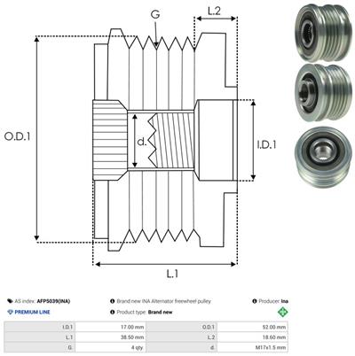 AS-PL AFP5039(INA) EAN: 5902129133858.