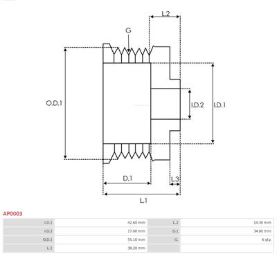 AS-PL AP0003 EAN: 5901259409178.