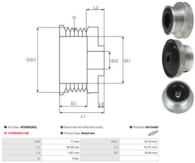 AS-PL AP3004(IKA) EAN: 5901259478846.