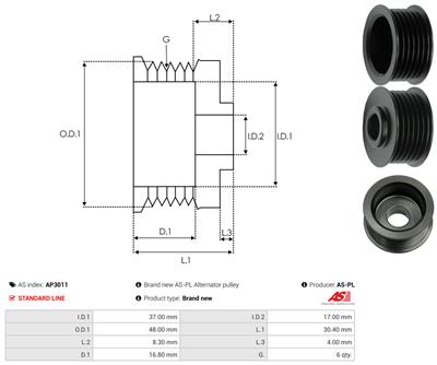 AS-PL AP3011 EAN: 5901259456165.