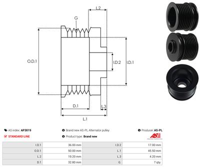 AS-PL AP3019 EAN: 5902129025474.