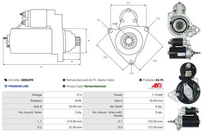 AS-PL S0062PR EAN: 5902129090571.