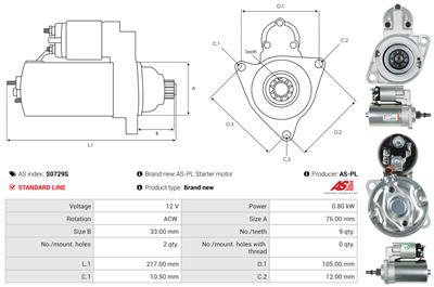 AS-PL S0729S EAN: 5902129105718.
