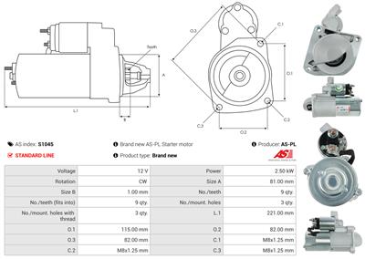 AS-PL S1045 EAN: 5902129003342.