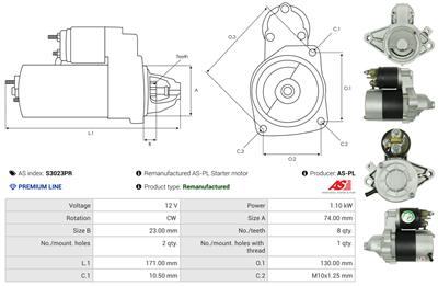 AS-PL S3023PR EAN: 5902129088356.