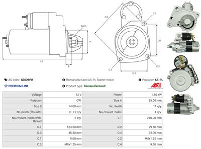 AS-PL S3029PR EAN: 5902129089438.