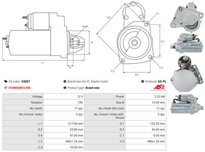 AS-PL S3057 EAN: 5901259422221.
